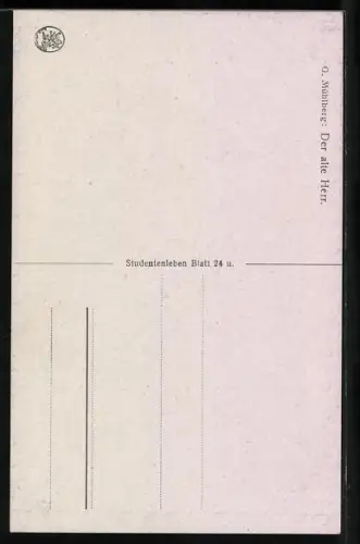 Künstler-AK Georg Mühlberg: Der alte Herr