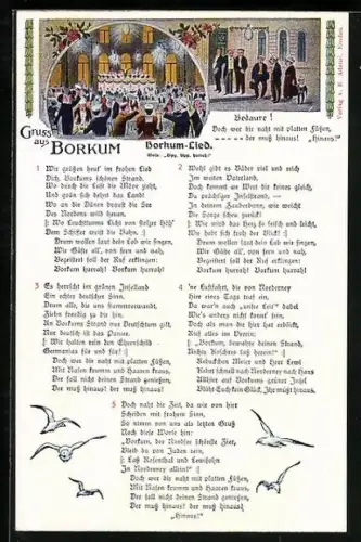 AK Borkum, Jude wird der Eintritt ins Restaurant verwehrt, Borkum-Lied, Antisemitismus