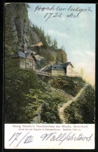 AK Breitenau am Hochlantsch, Schüsserlbrunn, Gerog Häusler`s Touristenhaus