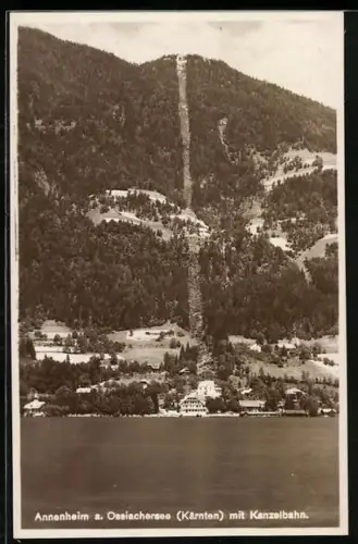AK Annenheim a. Ossiachersee, Ortsansicht mit Kanzelbahn