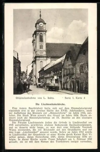 AK Wien, Lichtenthal, Lichtenthaler Kirche, Informationstext