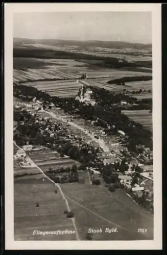 AK Stoob, Fliegeraufnahme des Ortes