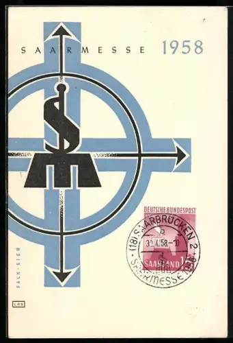 AK Saarmesse 1958, Logo der Messe