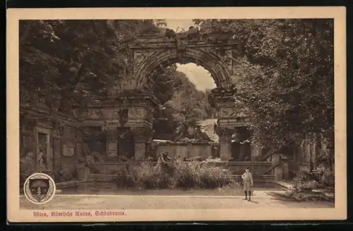 AK Deutscher Schulverein NR: 248, Wien, Römische Ruine, Schönbrunn