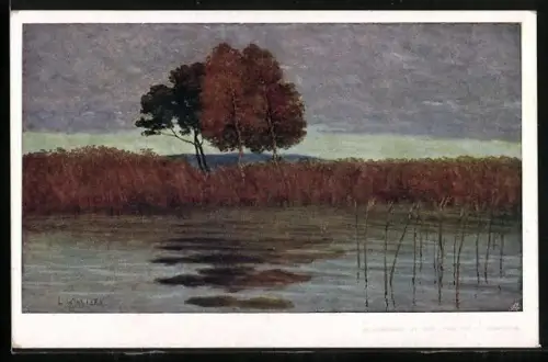 AK Deutscher Schulverein Nr. 1322: Rings ein Verstummen, ein Entfärben!, Winterlandschaft