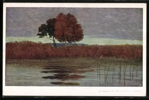 AK Deutscher Schulverein Nr. 1322: Rings ein Verstummen, ein Entfärben!, Winterlandschaft