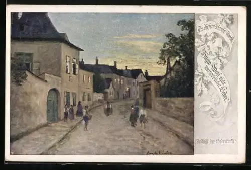 AK Deutscher Schulverein NR. 1316: Perchtoldsdorf, In diesem Hause schuf Hugo Wolf viele unsterbliche Lieder