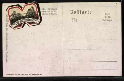 AK Deutscher Schulverein Nr. 881: Rotes Sonnengold, Birkenhain