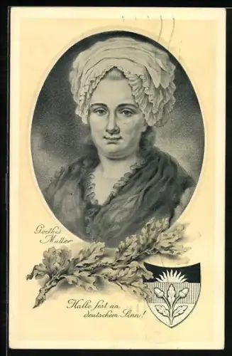 AK Deutscher Schulverein Nr. 109: Porträt Goethe`s Mutter