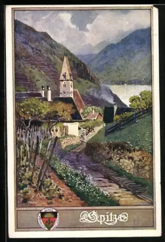 AK Deutscher Schulverein Nr. 173: Spitz, Strassenpartie am Ortseingang