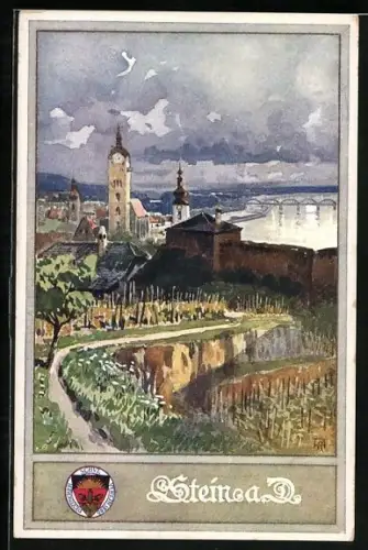 AK Deutscher Schulverein NR 177: Stein a. D., Blick auf den Ort