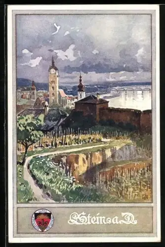 AK Deutscher Schulverein NR 177: Stein a. D., Blick auf den Ort