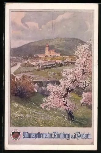 AK Deutscher Schulverein NR 711: Kirchberg a. d. Pielach, Ortsansicht im Frühling