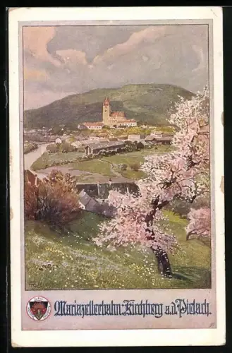 AK Deutscher Schulverein NR 711: Kirchberg a. d. Pielach, Ortsansicht im Frühling