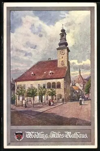Künstler-AK Deutscher Schulverein Nr. 386: Mödling, am alten Rathaus