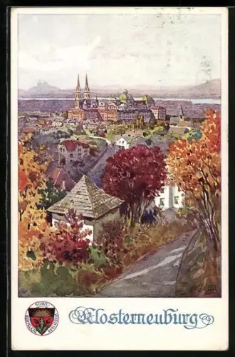 AK Deutscher Schulverein NR 234: Klosterneuburg, Ortsansicht im Herbst