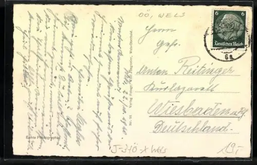 AK Wels /O.-Ö., Gebäude im Bauhaus-Stil