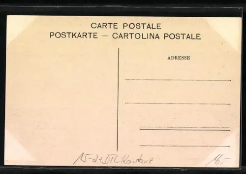 AK Zeppelin-Luftschiff überfliegt einen Ort