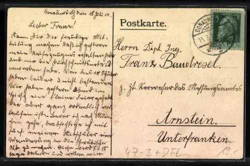 AK Donauwörth, Absolvia Donauwörth 1914, Durch Kampf zum Sieg