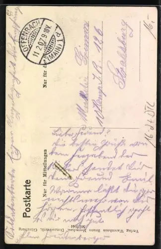 AK Donauwörth, Fliegenden Frau über dem Ort