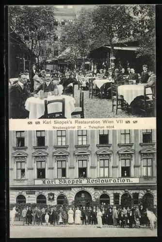 AK Wien, Karl Skopek`s Restaurant, Neubaugürtel 26