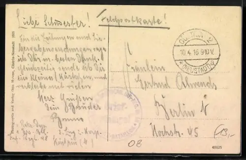 AK Cüstrin-Neustadt, Soldaten in der Landsberger Strasse