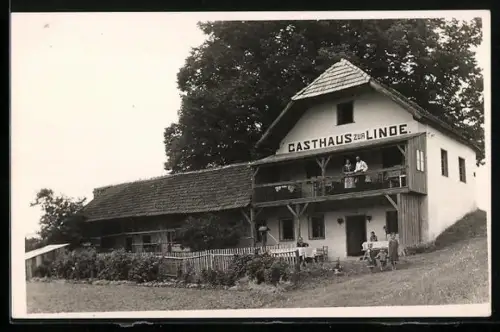 AK Waldneukirchen /Ob. Donau, Gasthaus zur Hohen Linde, Bes. R. u. K. Brandhuber
