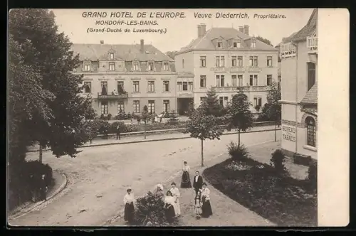 AK Mondorf-les-Bains, Grand Hotel de l`Europe, Veuve Diederrich, Propr.