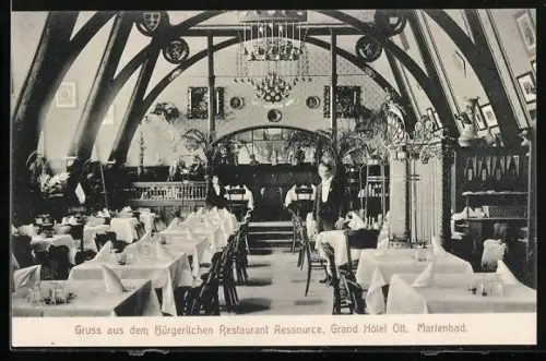 AK Marienbad, Restaurant Ressource im Grand Hotel Ott