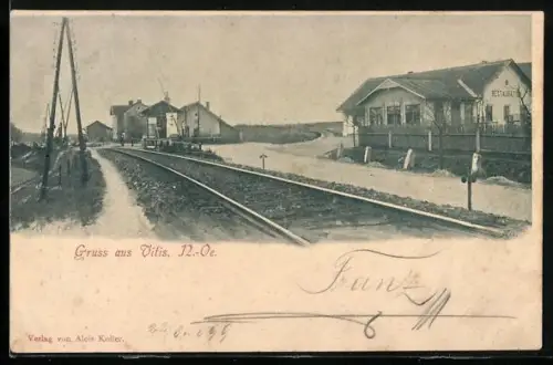 AK Vitis /N.-Oe., Bahnhof
