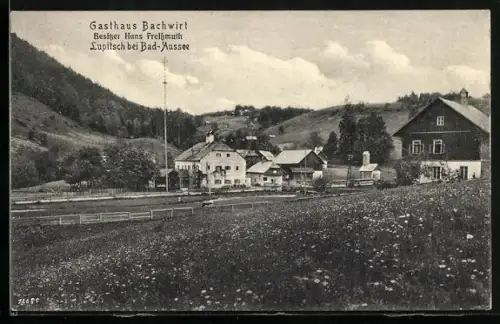 AK Altaussee, Lupitsch bei Bad Aussee, Gasthaus Bachwirt, Bes. Hans Freissmuth