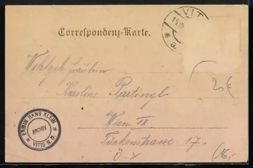 AK Vitis, Strassenpartie mit Geschäften