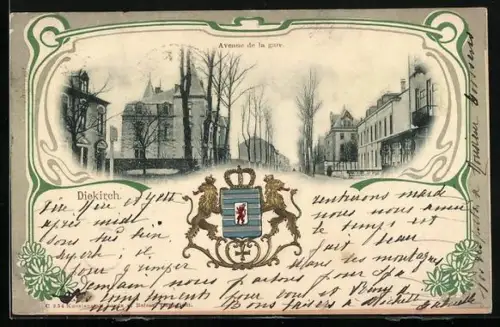 AK Diekirch, Avenue de la Gare, Wappen