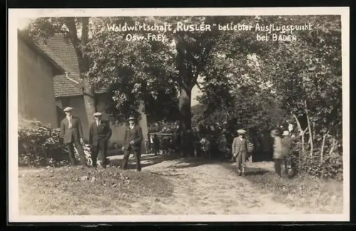 AK Neuenhof /Baden, Gasthaus Rüsler, Bes. Osw. Frey