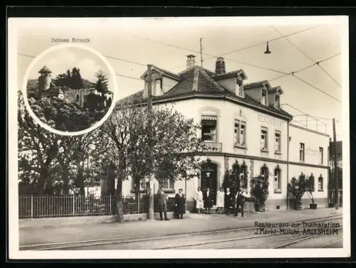 AK Arlesheim, Restaurant zur Tramstation, Bes. J. Merkt-Mülchi, Schloss Birseck