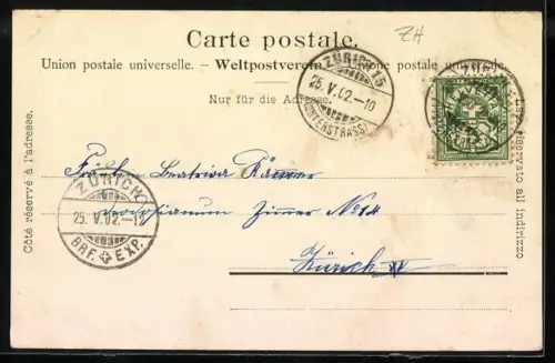 AK Zürich-Unterstrass, Casino, Nordstrasse, Nikolausstrasse
