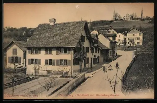 AK Zürich, Zürichberg, Schlössli mit Hinterbergstrasse