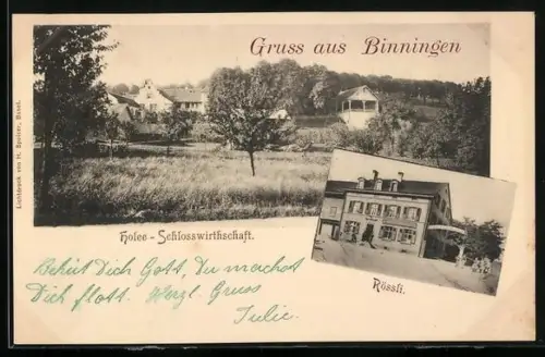 AK Binningen, Gasthof Rössli, Holee-Schlosswirtschaft