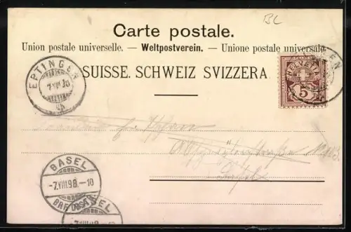 AK Eptingen, Pension z. Linde von Thommen, Witwald, Ortspanorama