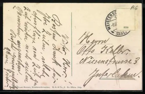 AK Meisterschwanden, Handlung E. Fenner, Gemeinderatskanzlei, Postgebäude