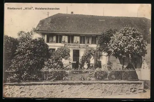 AK Meisterschwanden, Restaurant Wildi mit Garten