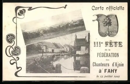 AK Fahy, IIIe Fête de ka Fédération des Chanteurs d`Ajoie 1905