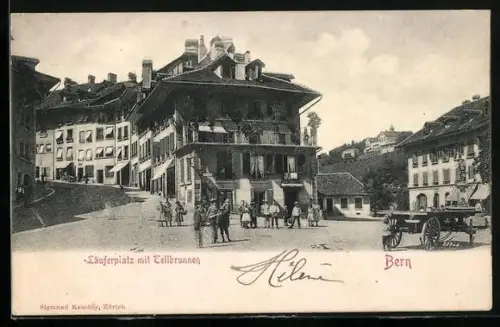 AK Bern, Läuferplatz mit Tellbrunnen