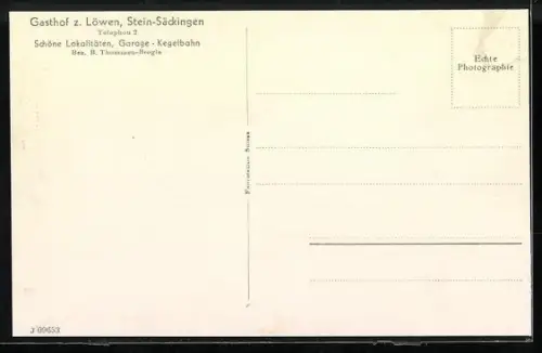 AK Stein-Säckingen, Gasthof zum Löwen, Bes. R. Thommen-Brogle