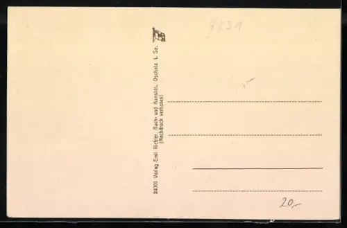 AK Sitzenroda, Oberförsterei, Schule, Kirche, Totalansicht