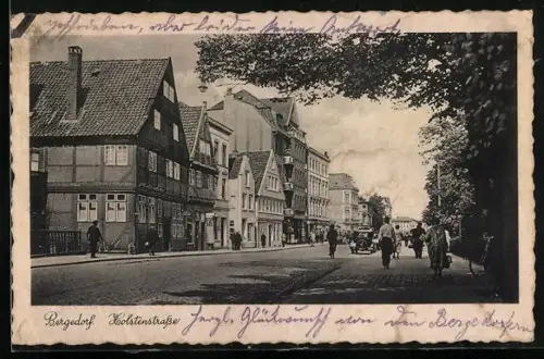 AK Hamburg-Bergedorf, Partie in der Holstenstrasse
