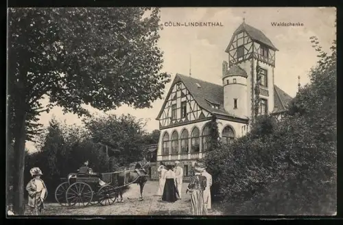 AK Köln-Lindenthal, Gasthof Waldschenke, Fachwerkhaus