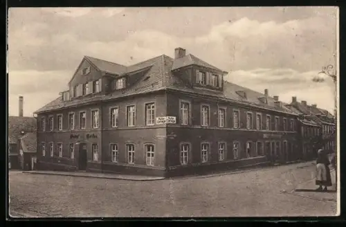 AK Münchberg i. Bayern, Hotel Adler in der Bahnhofstrasse 2