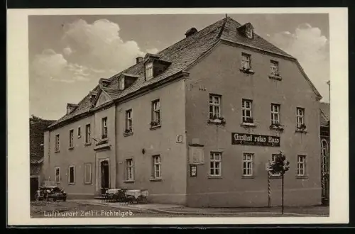 AK Zell / Fichtelgebirge, Gasthof Rotes Ross, Inh. Hans Weber