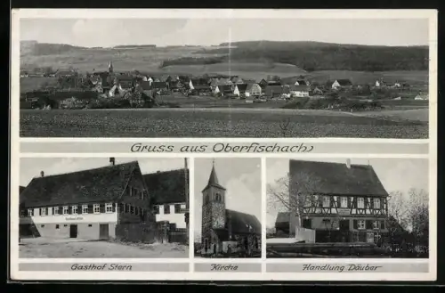 AK Oberfischach, Totalansicht mit Gasthof Stern
